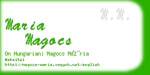 maria magocs business card